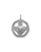 TICKER CHARM STERLING