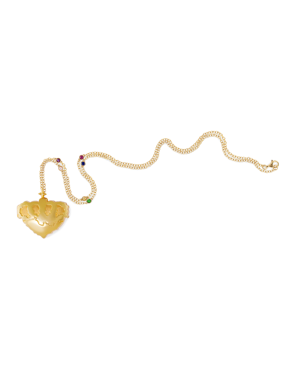 COEUR DE LA THAMES LOCKET WITH ACROSTIC CHAIN