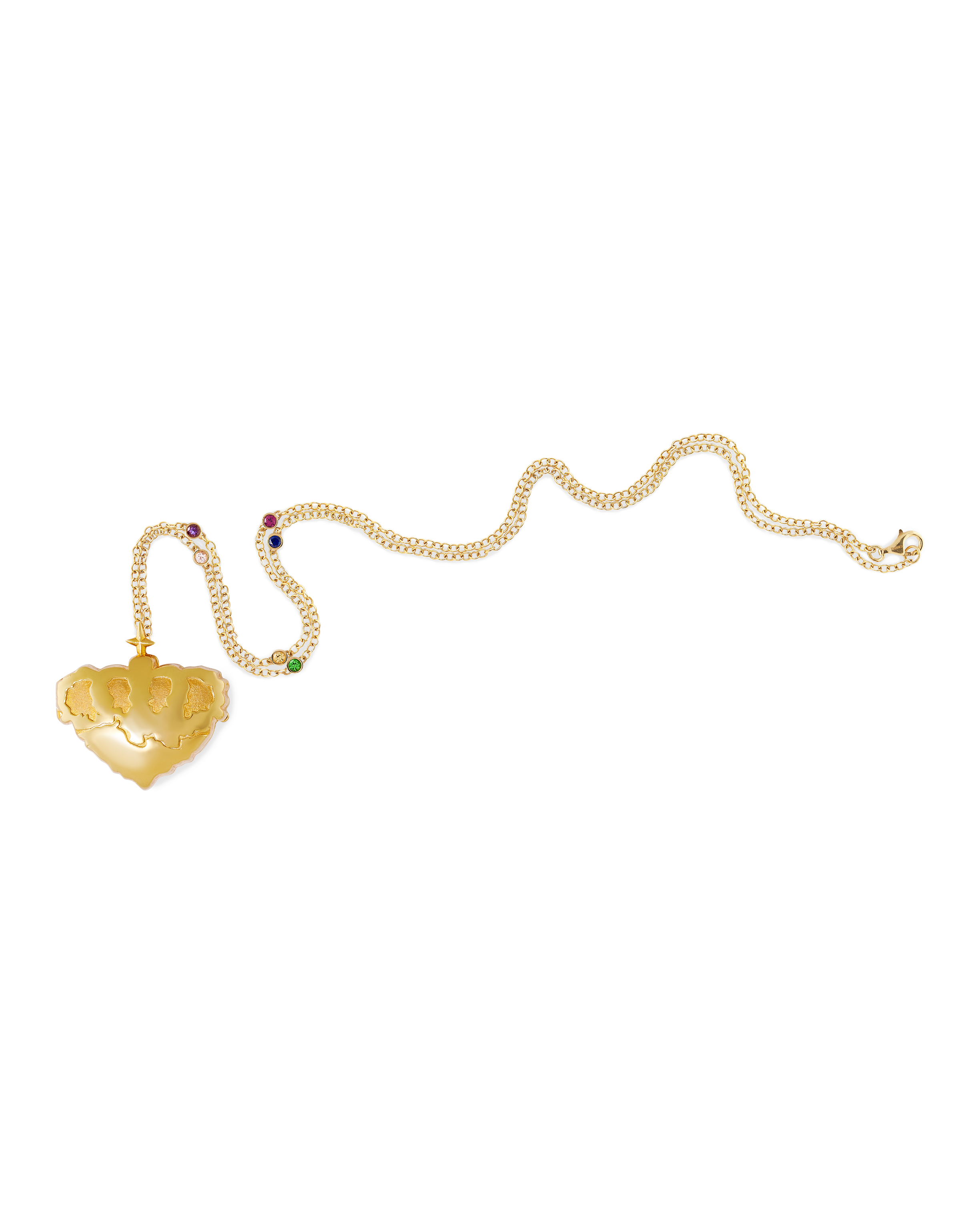 COEUR DE LA THAMES LOCKET WITH ACROSTIC CHAIN