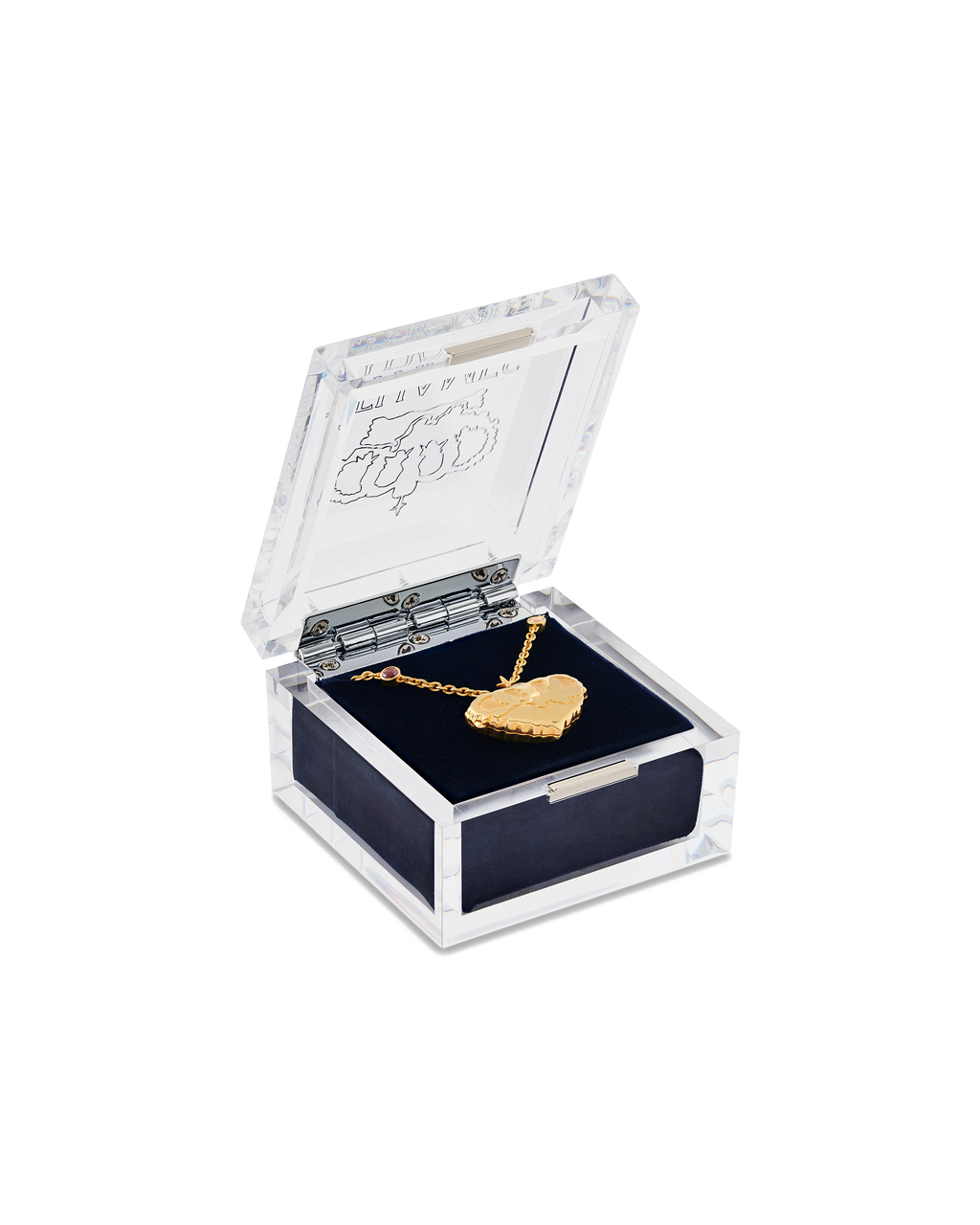 COEUR DE LA THAMES LOCKET WITH ACROSTIC CHAIN