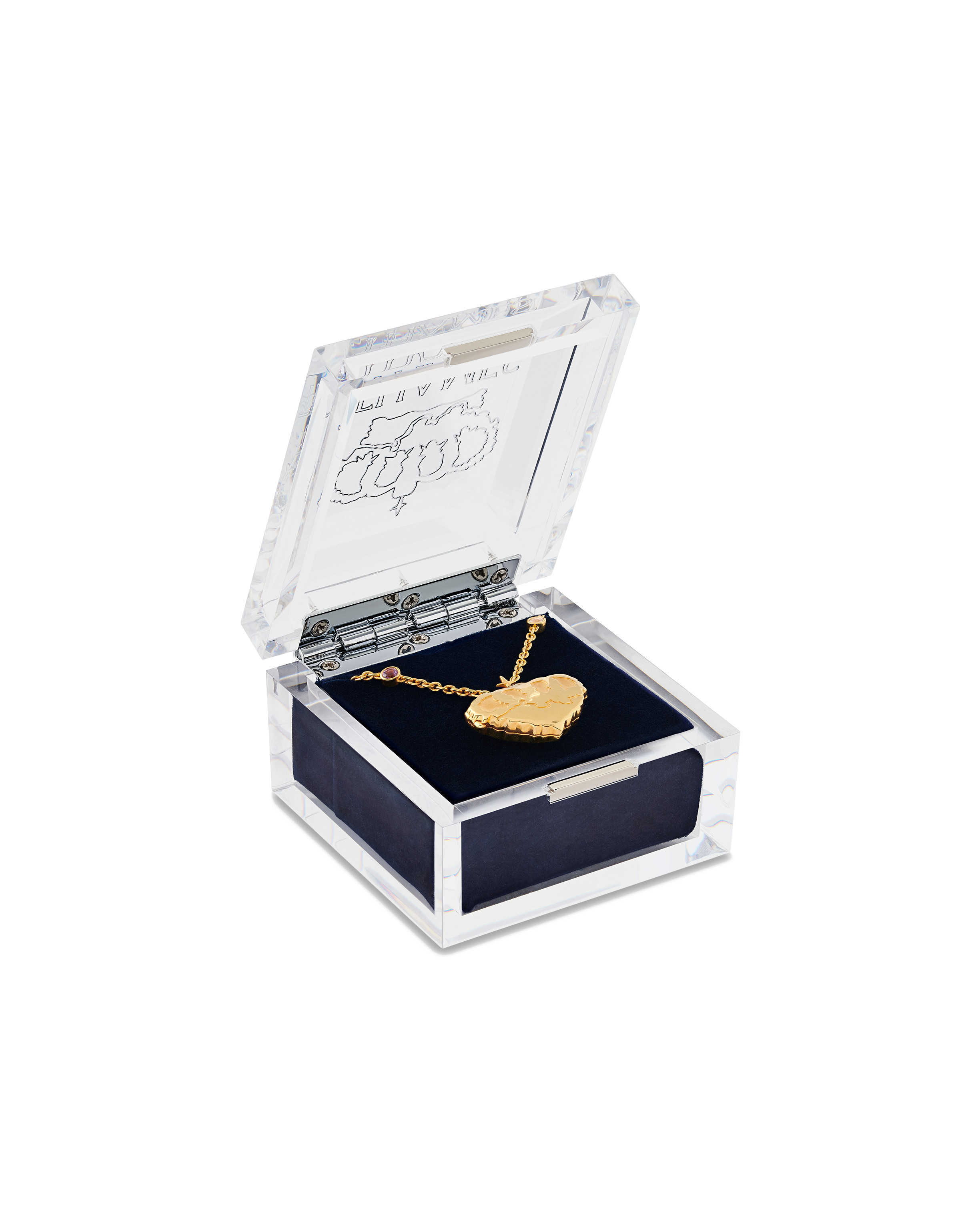COEUR DE LA THAMES LOCKET WITH ACROSTIC CHAIN
