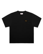 CROWN TEE BLACK/JAFFA