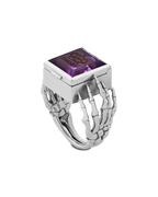 O.G. RING STERLING/AMETHYST