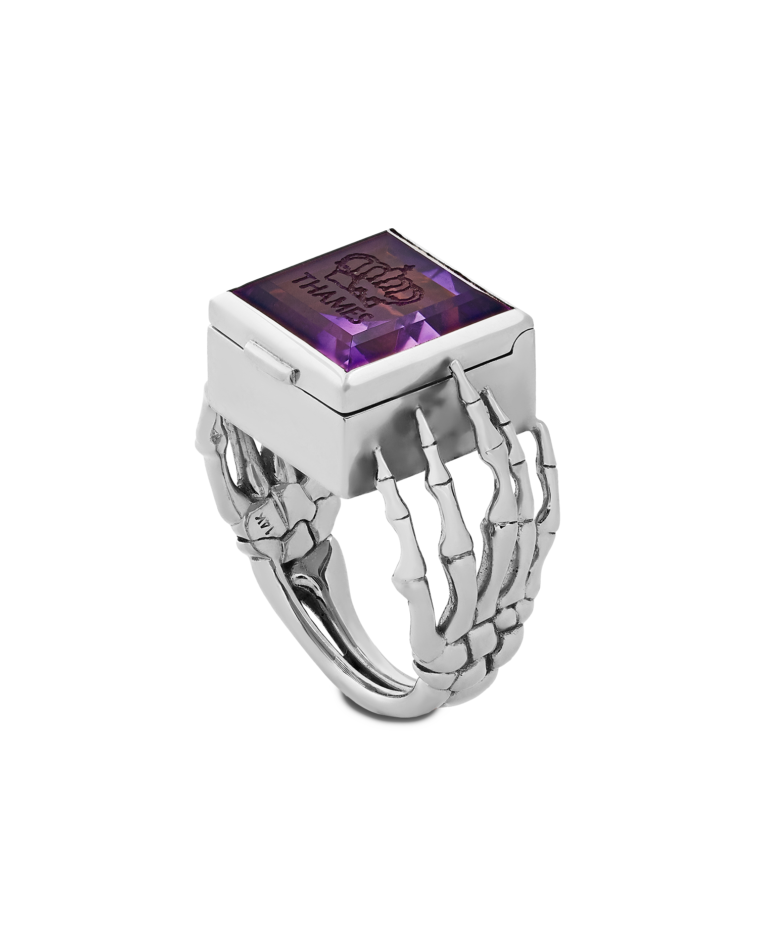 O.G. RING STERLING/AMETHYST
