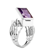 O.G. RING STERLING/AMETHYST
