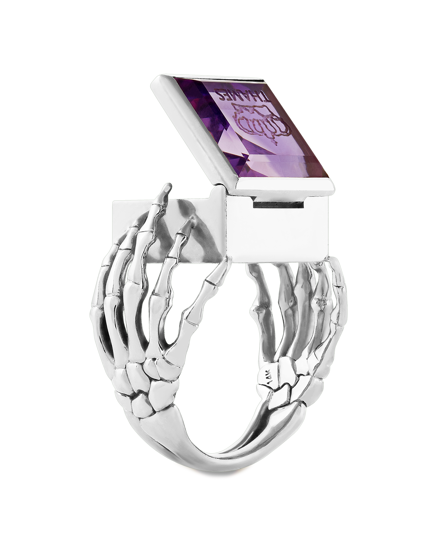 O.G. RING STERLING/AMETHYST