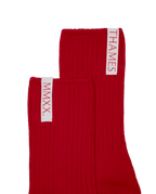 LABEL SOCKS RED