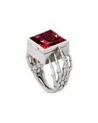 O.G. RING STERLING/GARNET