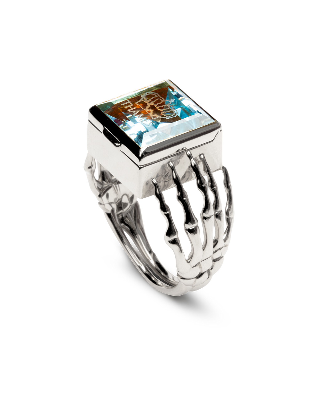 O.G. RING STERLING/TOPAZ