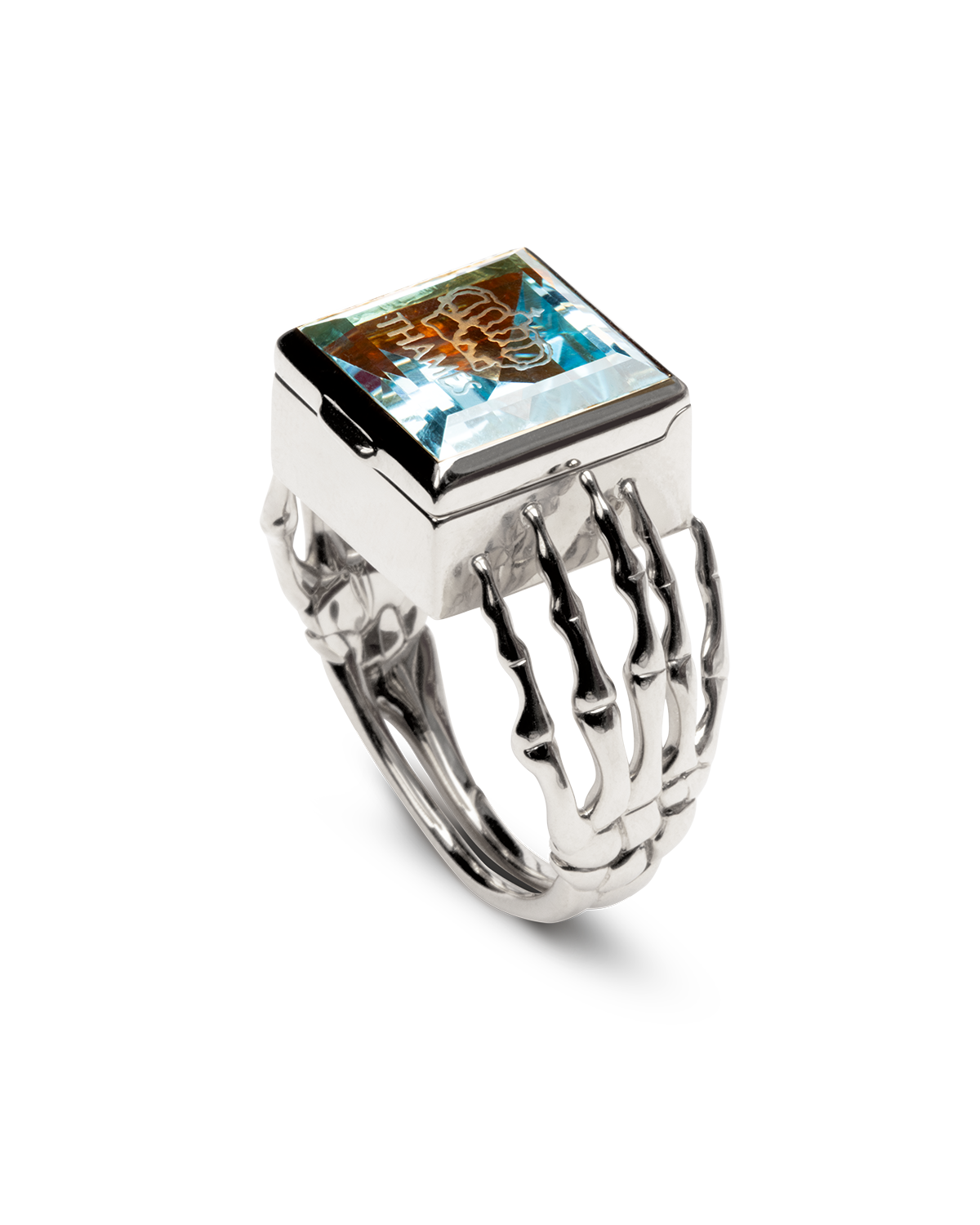 O.G. RING STERLING/TOPAZ