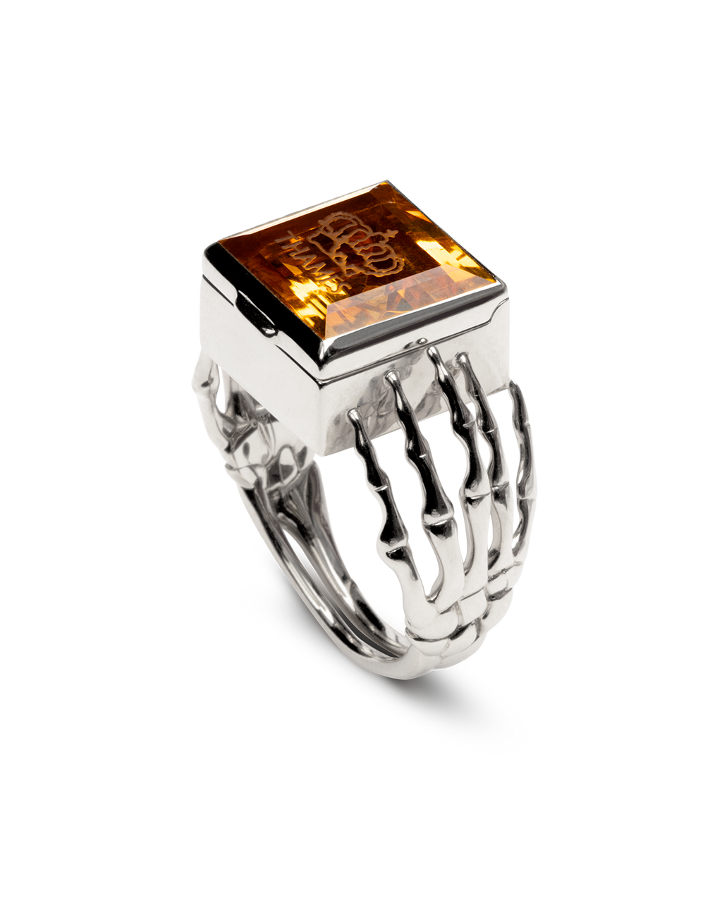O.G. RING STERLING/CITRINE
