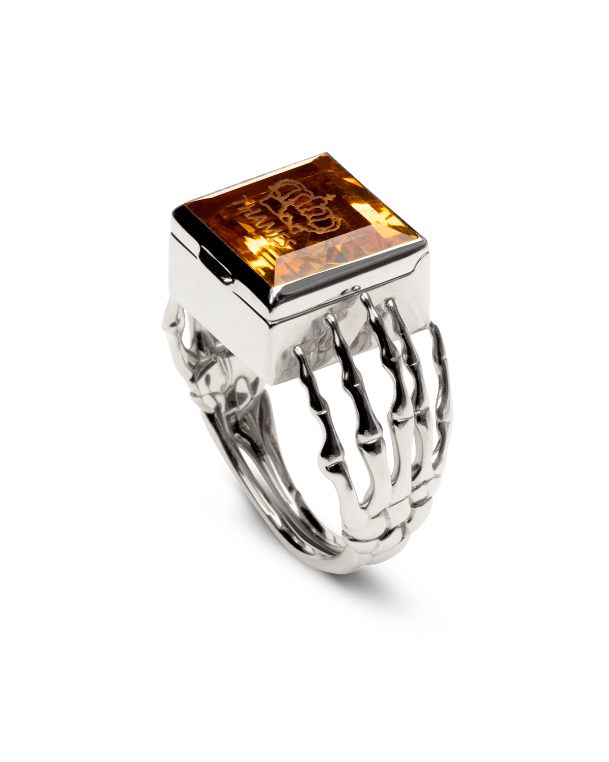 O.G. RING STERLING/CITRINE