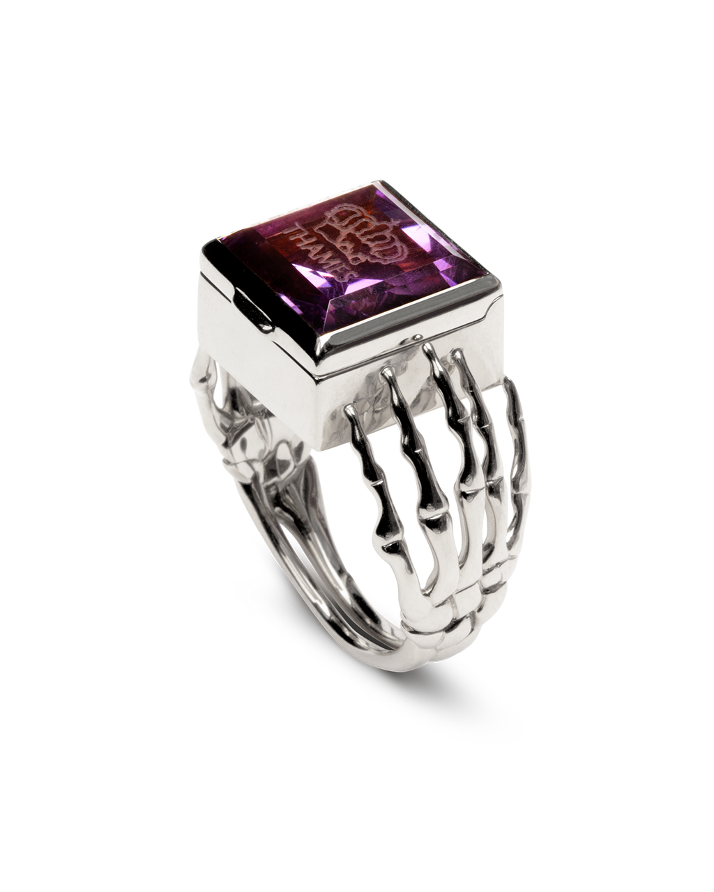 O.G. RING STERLING/AMETHYST