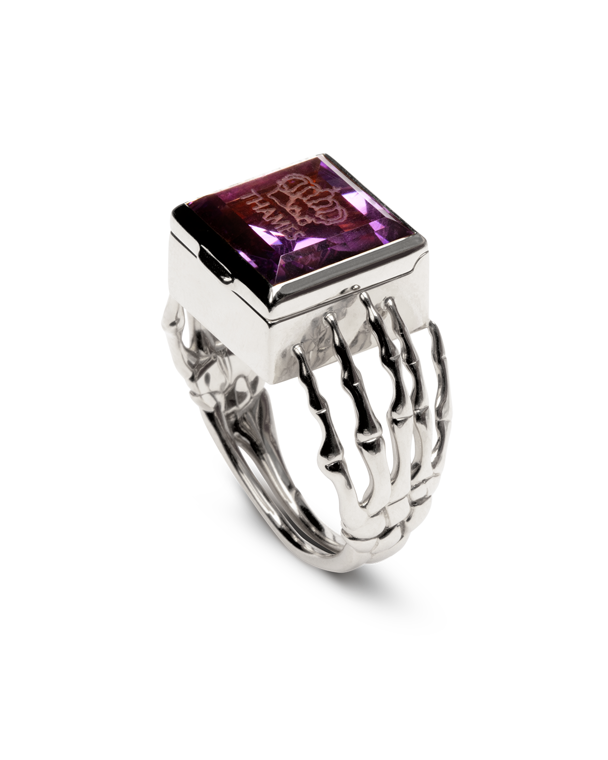 O.G. RING STERLING/AMETHYST