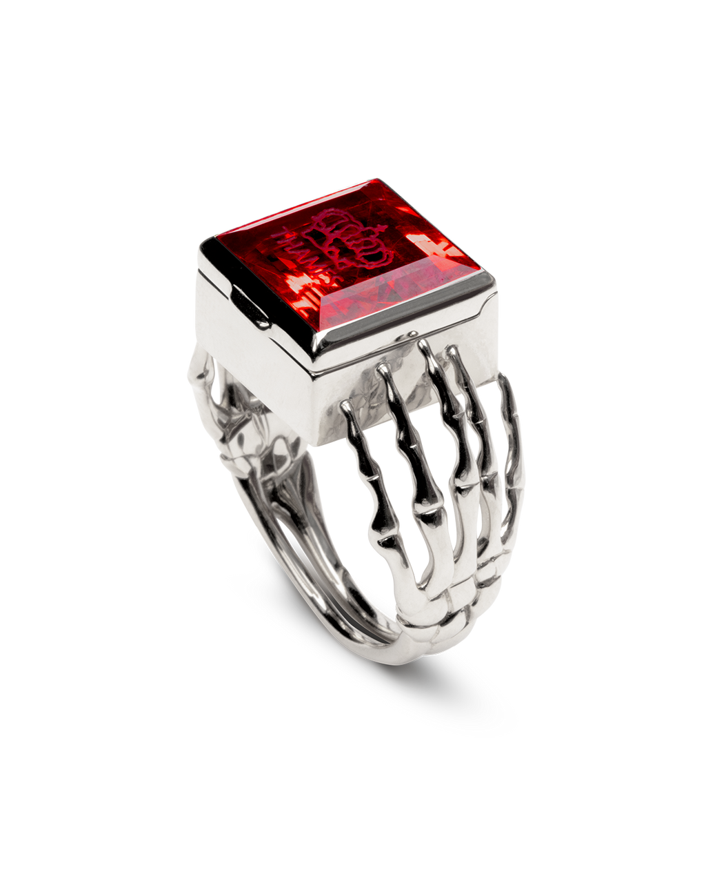 O.G. RING STERLING/GARNET