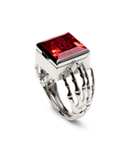 O.G. RING STERLING/GARNET