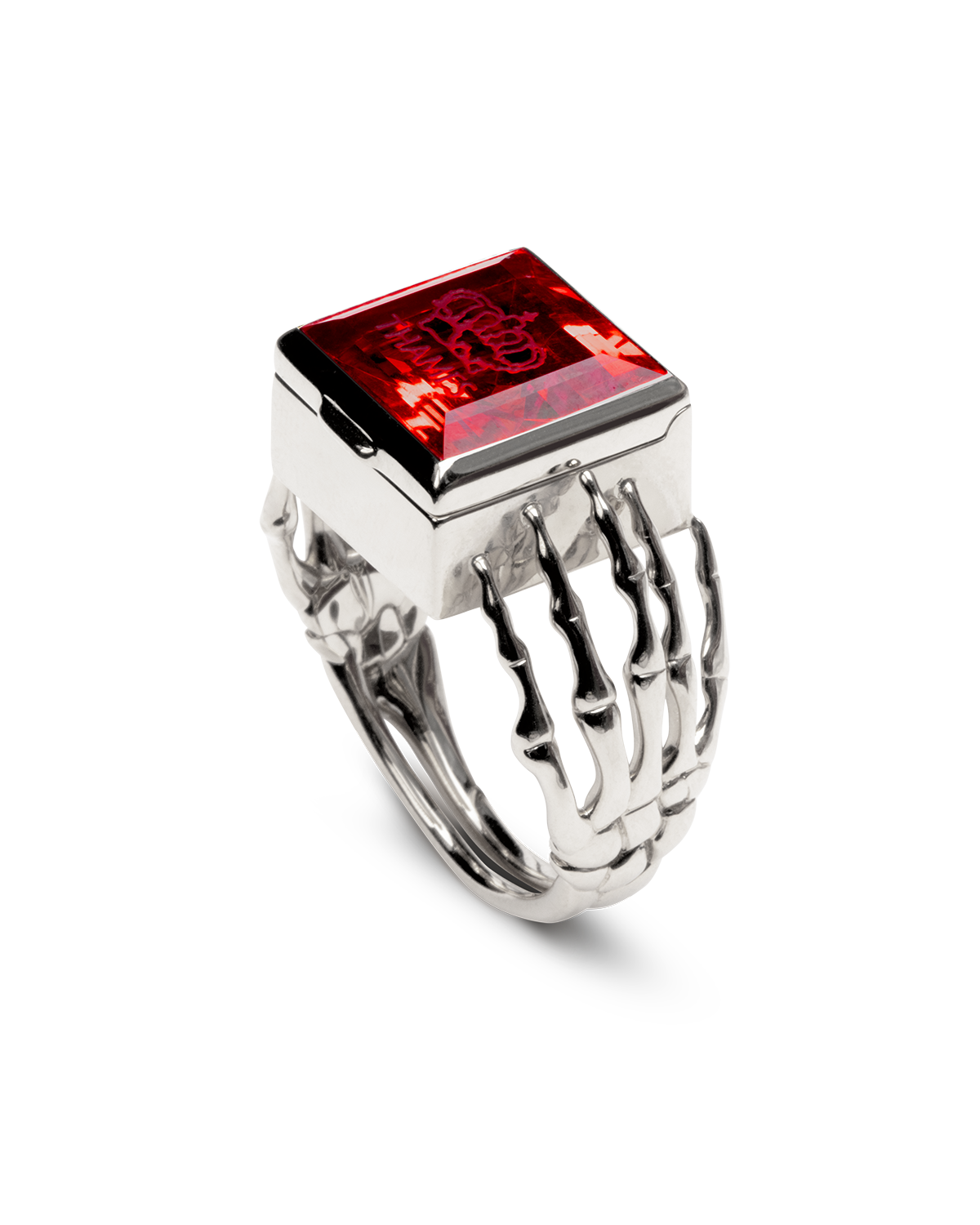 O.G. RING STERLING/GARNET