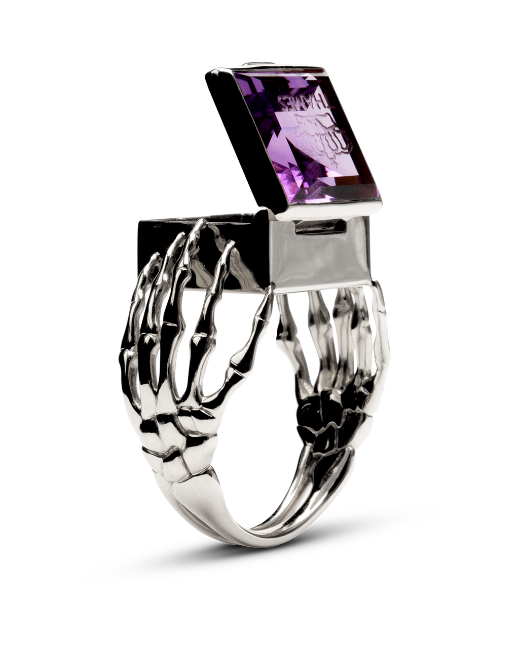 O.G. RING STERLING/AMETHYST