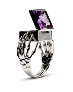 O.G. RING STERLING/AMETHYST
