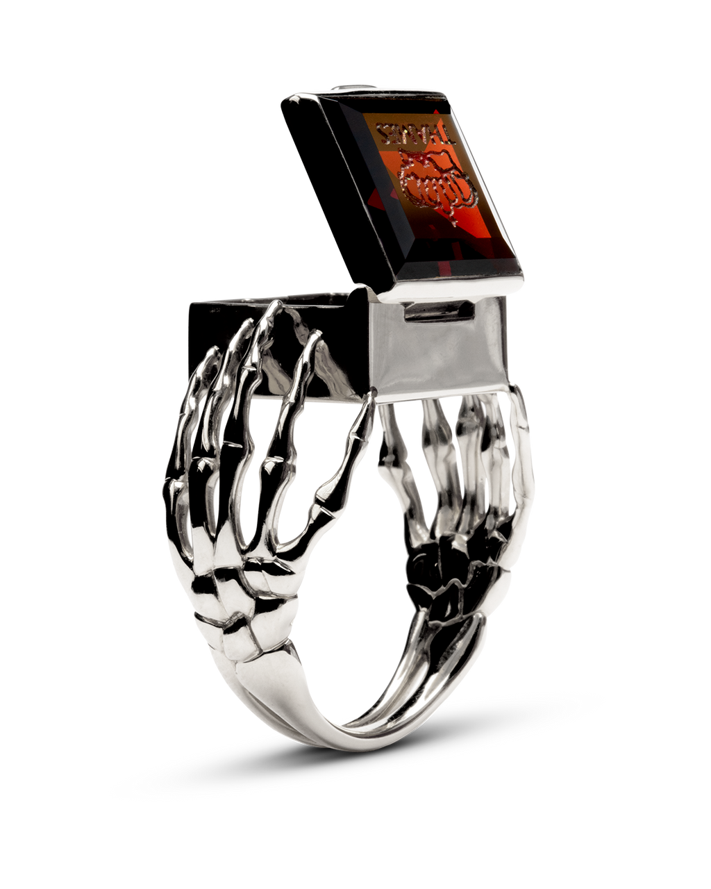 O.G. RING STERLING/GARNET