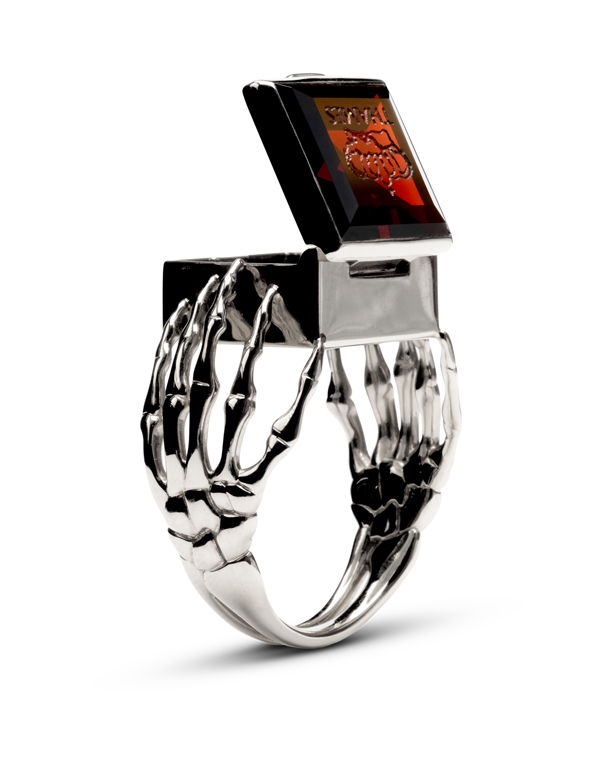 O.G. RING STERLING/GARNET