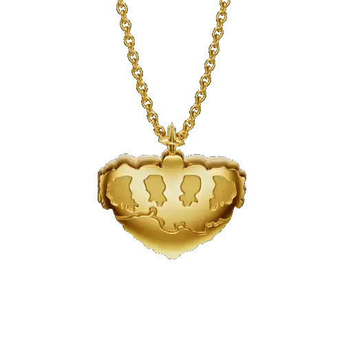 COEUR DE LA THAMES LOCKET WITH ACROSTIC CHAIN
