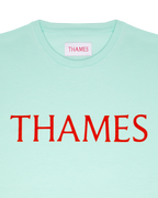 LETTERS TEE AQUA