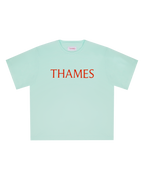 LETTERS TEE AQUA