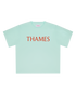 LETTERS TEE AQUA
