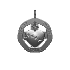 TICKER CHARM STERLING