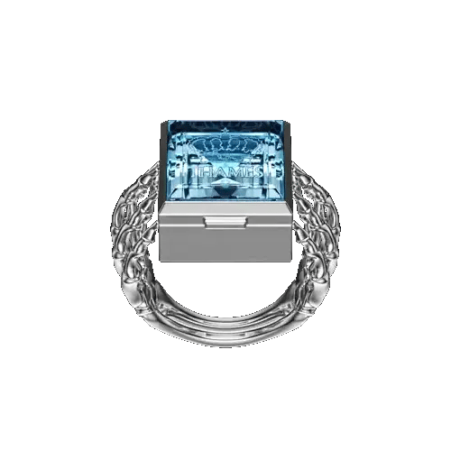 O.G. RING STERLING/TOPAZ