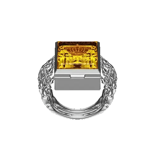 O.G. RING STERLING/CITRINE