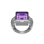 O.G. RING STERLING/AMETHYST