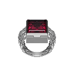 O.G. RING STERLING/GARNET