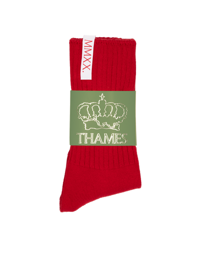  LABEL SOCKS RED